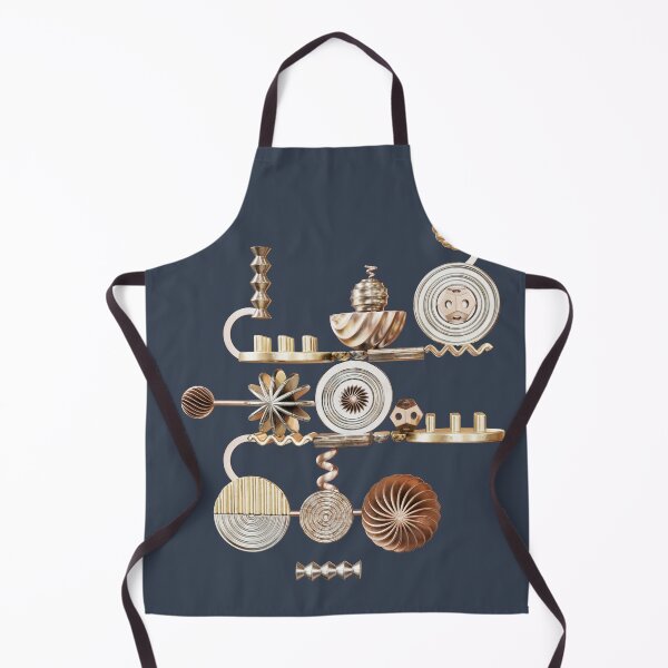 Item preview, Curious metal Contraptions on a dark blue . Digital illustration designed and sold by Glenn Maguire.