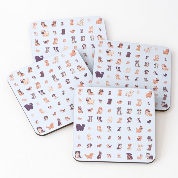 Item preview, *choose extra large sticker size* 64 kawaii dogs pack designed and sold by Yaragold.