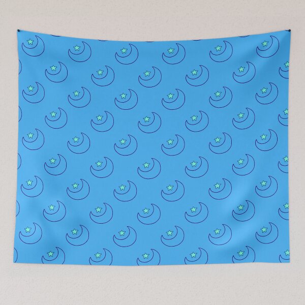 Item preview, Crescent Moon Star Blue Pattern designed and sold by SaradaBoru.