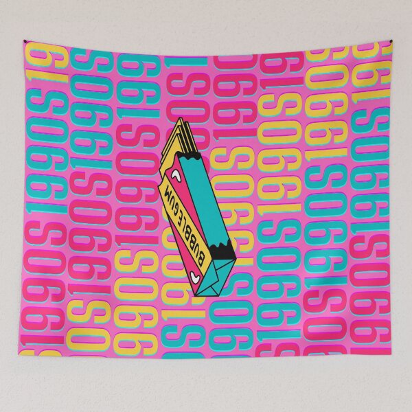 Item preview, 1990s retro design 8 - Bubblegum Pink Background designed and sold by PunjabanJatti.