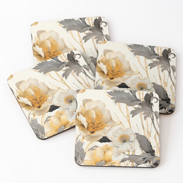 Item preview, Harmonious Brilliance: Graceful Cream and Orange Flowers designed and sold by OurBarcode.