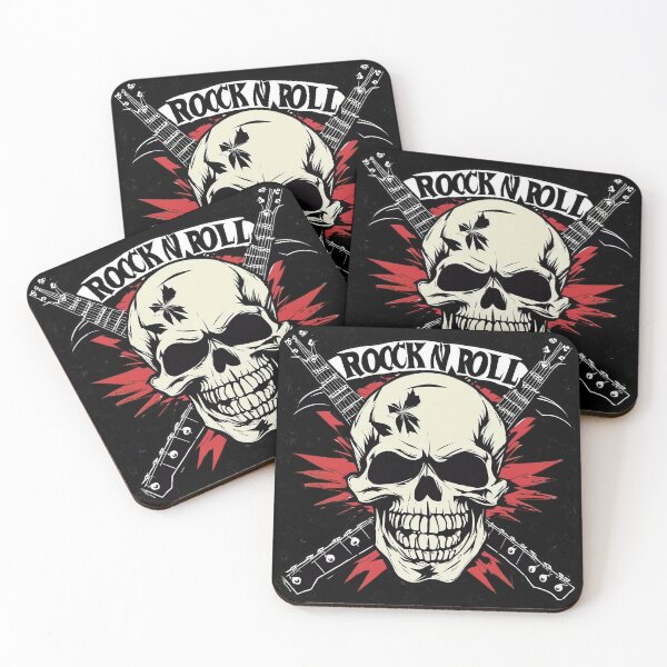 Item preview, Rock N Roll Skull designed and sold by FrozenPolarBear.