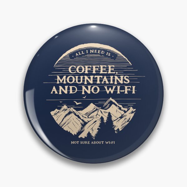 Item preview, Coffee Mountains Wi-Fi Funny designed and sold by Eurokollektiv.