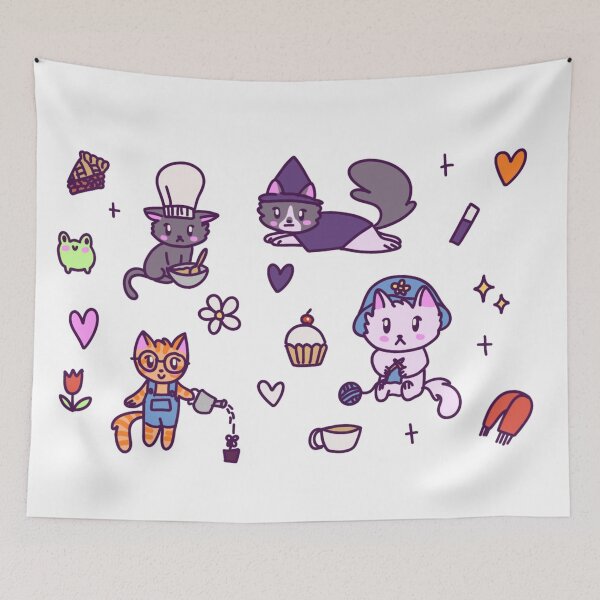 Item preview, Cats With Hobbies designed and sold by casserolestan.