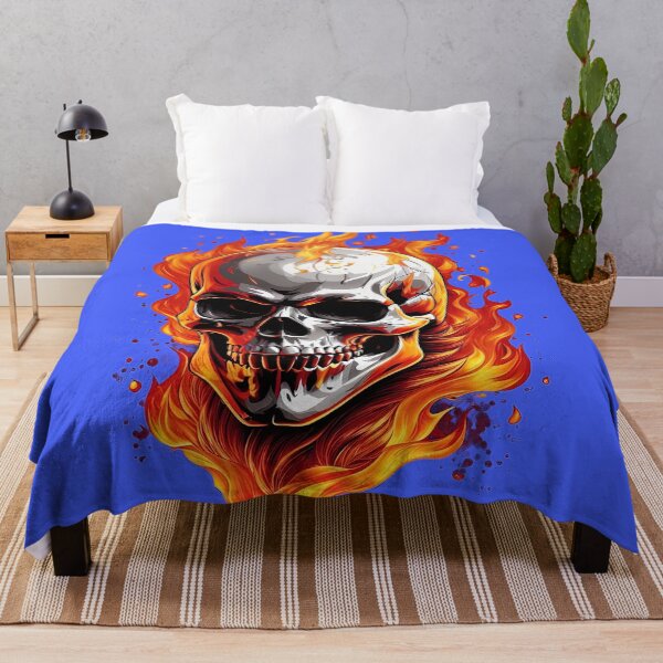 Item preview, Skull in Flames Fire Inferno 6 designed and sold by DigitalandPhoto.