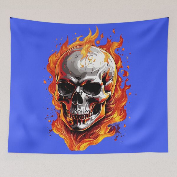 Item preview, Skull in Flames Fire Inferno 6 designed and sold by DigitalandPhoto.