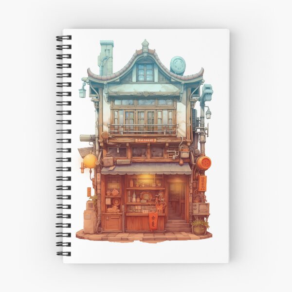 Item preview, Far Eastern Magical Shopfront (v10 tint) - Japanese Aesthetics - Storefront Illustration designed and sold by land-of-night.