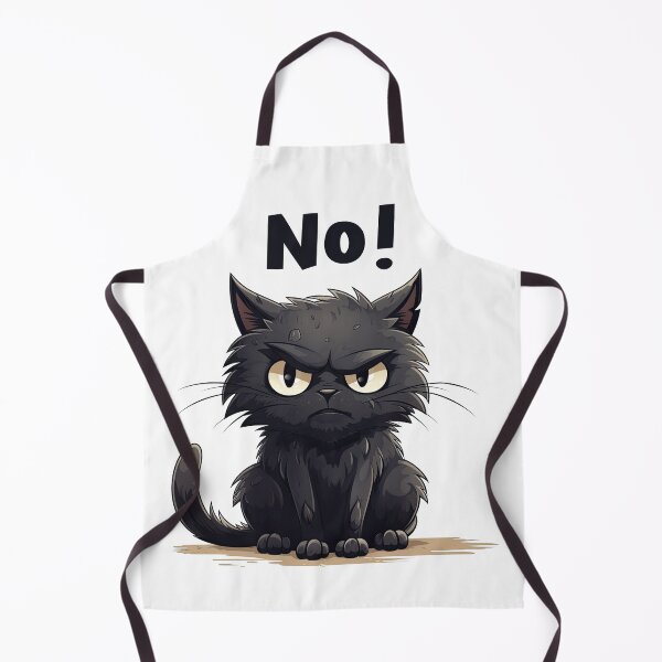 Item preview, Angry Black Cat "No" designed and sold by Puristock.