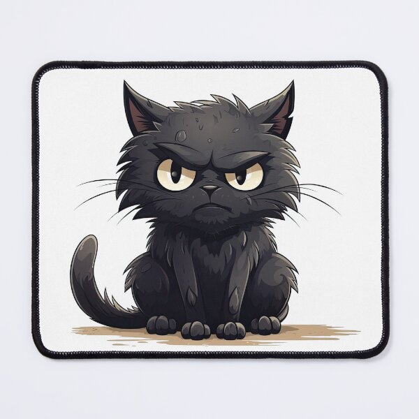 Item preview, Angry Black Cat "No" designed and sold by Puristock.