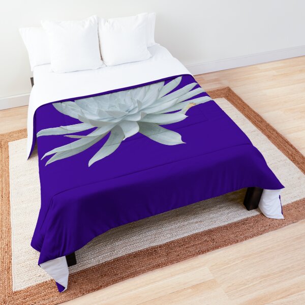 White Succulent Comforter