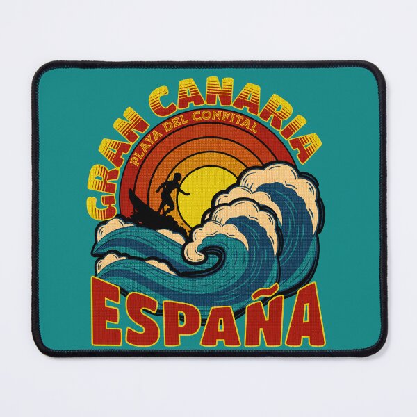 Item preview, Gran Canaria, España- Surfing Beach -Retro Sunset and Waves  - Essential t-shirt  designed and sold by PatriciaReyes.