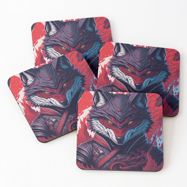 Item preview, Evil Ninja Wolf Illustration designed and sold by CreativityCurve.