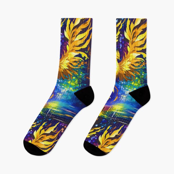 Item preview, Golden Phoenix in colorful forest designed and sold by Hidden  Style Store.
