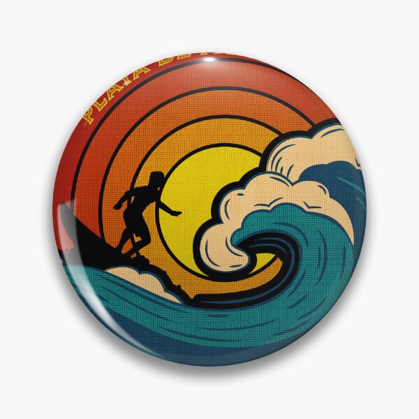 Item preview, Playa de Pantín, La Coruña, España- Surfing Beach -Retro Sunset and Waves  - Essential t-shirt  designed and sold by PatriciaReyes.