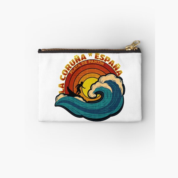 Item preview, Playa de Pantín, La Coruña, España- Surfing Beach -Retro Sunset and Waves  - Essential t-shirt  designed and sold by PatriciaReyes.