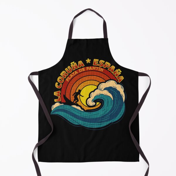 Item preview, Playa de Pantín, La Coruña, España- Surfing Beach -Retro Sunset and Waves  - Essential t-shirt  designed and sold by PatriciaReyes.