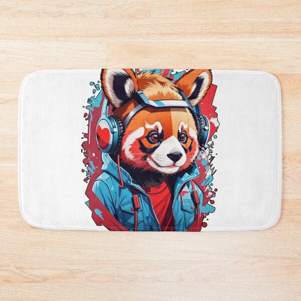 Item preview, red kawaii panda drinking panda  designed and sold by irosh madushan.