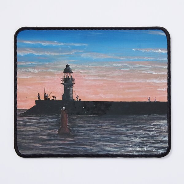 Item preview, Fishing off Brixham Breakwater Devon UK designed and sold by Mackenzie Moulton International Artist .