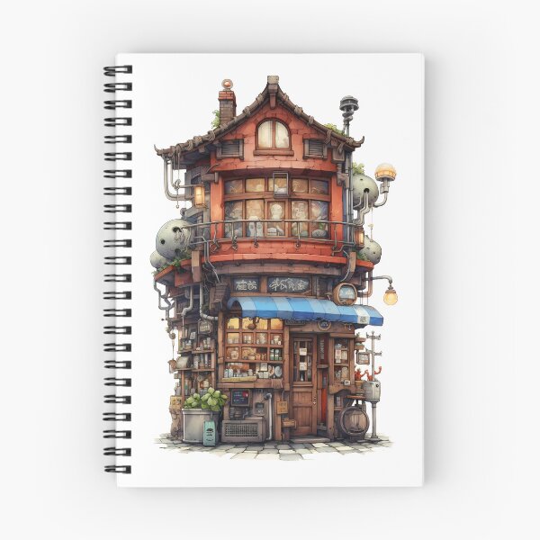 Item preview, Far Eastern Magical Shopfront (v11 natural colour) - Japanese Aesthetics - Storefront Illustration designed and sold by land-of-night.