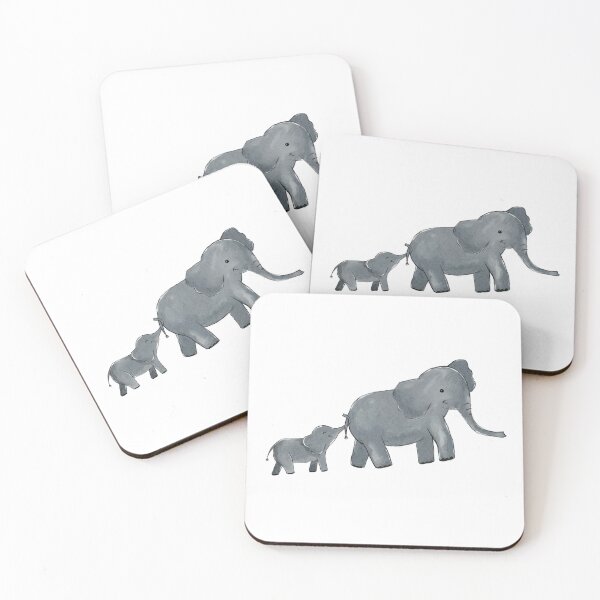 Item preview, Mother and Baby Elephant designed and sold by primroseblume.