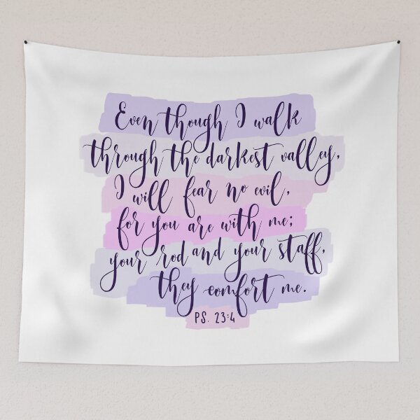 Item preview, Psalm 23 4 Fear No Evil - Purple designed and sold by amazingjoy.