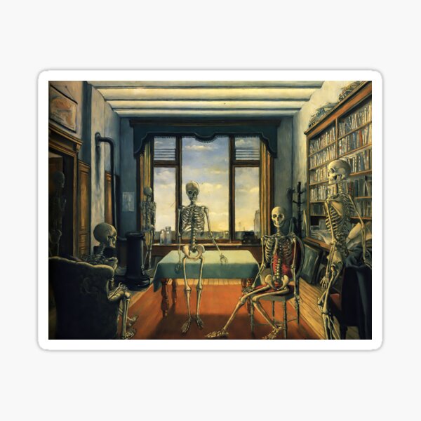 Item preview, Skeletons in an office (1944), by Paul Delvaux designed and sold by Gabriel S.