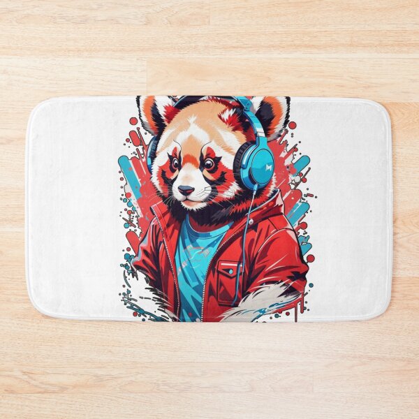Item preview, red kawaii panda music lover  designed and sold by irosh madushan.