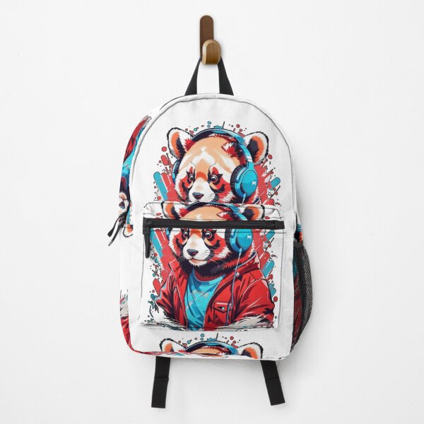 Item preview, red kawaii panda music lover  designed and sold by irosh madushan.