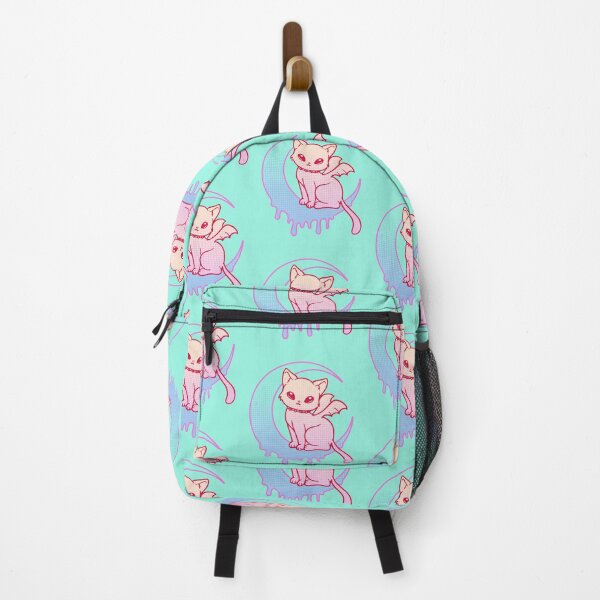 Item preview, Pastel Goth Kawaii Kitty with Crescent Moon and Neon Green designed and sold by trishtuesday.