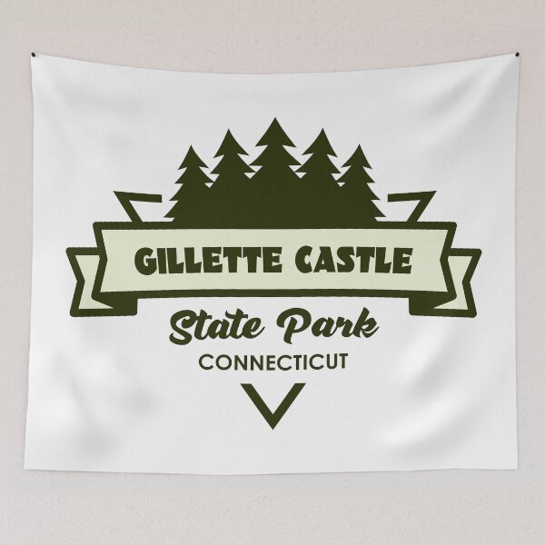 Item preview, Gillette Castle State Park Connecticut Trees And Ribbon designed and sold by bivenart.