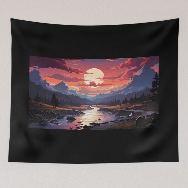 Item preview, Sunset Over the Mountains designed and sold by FTS-Studio.