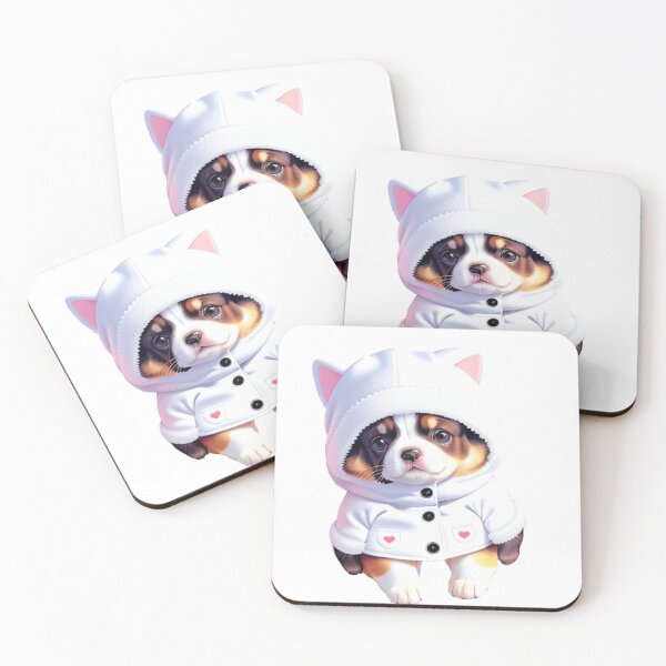 Item preview, Cute puppy in winter clothes designed and sold by Laccy.