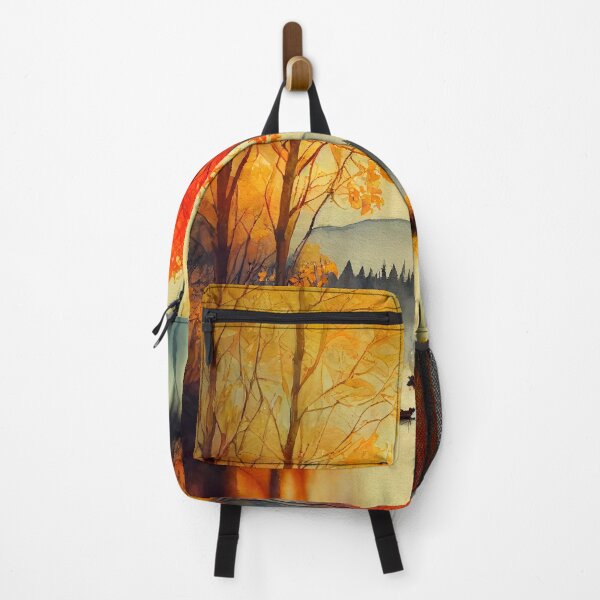 Item preview, Colorful Autumn Landscape Watercolor 02 designed and sold by Red Witch Art.