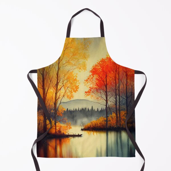 Item preview, Colorful Autumn Landscape Watercolor 02 designed and sold by Red Witch Art.
