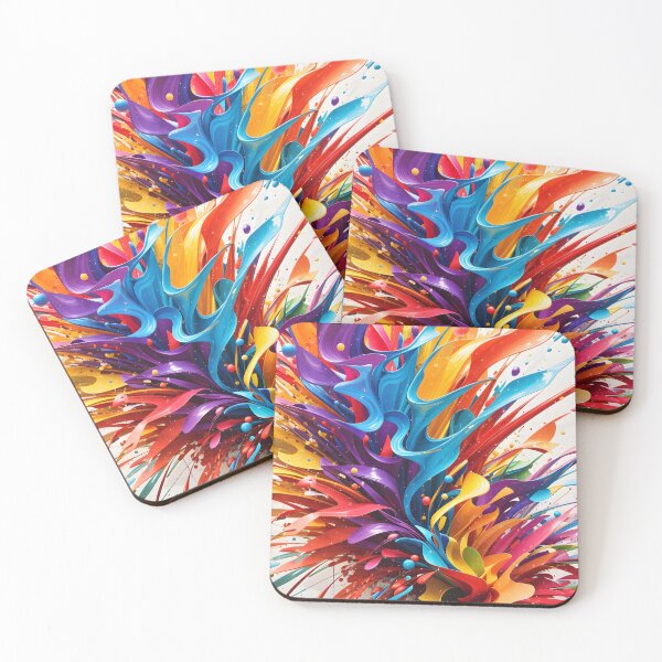 Item preview, Rainbow splash, vibrant abstract design  designed and sold by artbelka.