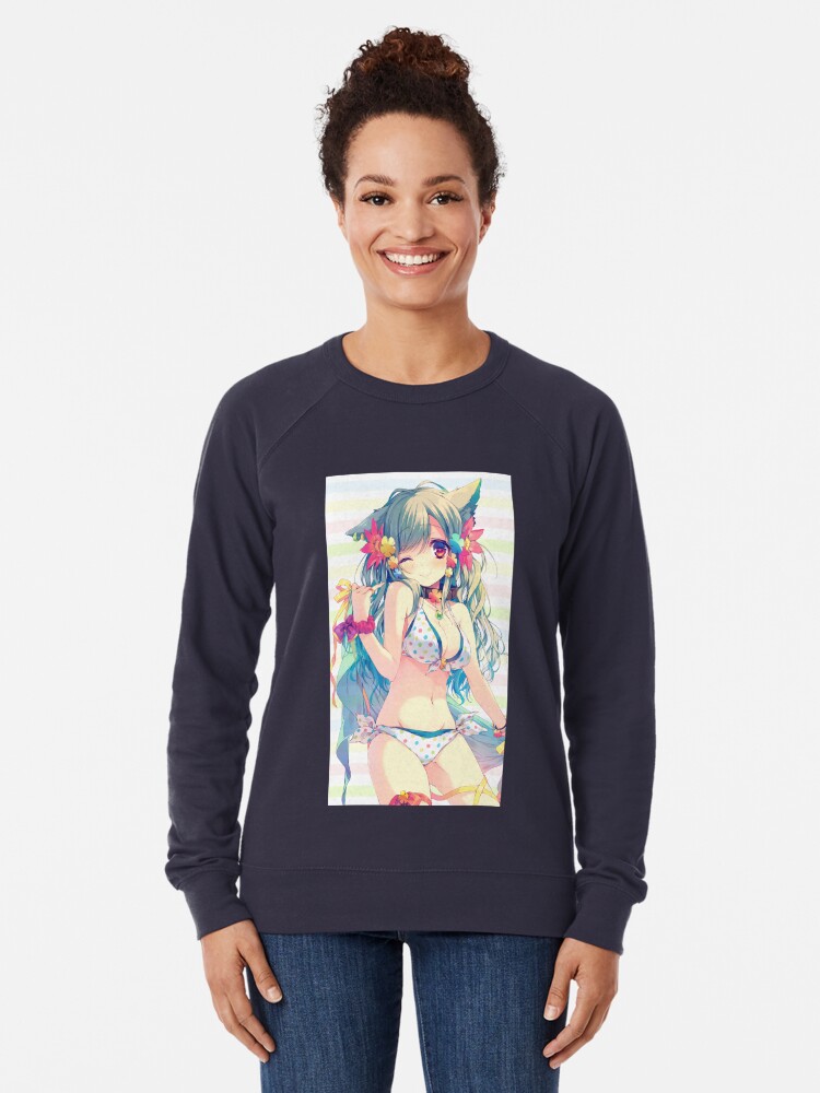 anime girl with sweatshirt