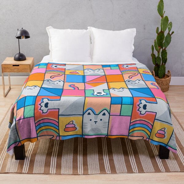 Item preview, Bright kitty cats blocks pattern designed and sold by kostolom3000.