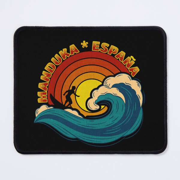 Item preview, Manduka Beach, España- Surfing Beach -Retro Sunset and Waves  - Essential t-sh designed and sold by PatriciaReyes.