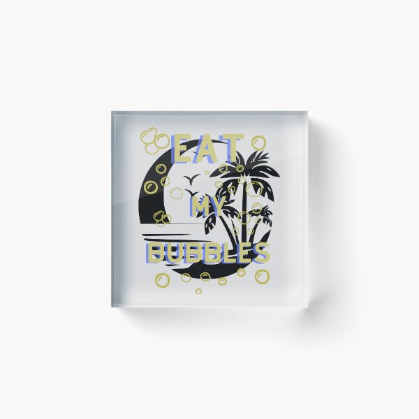 Item preview, Eat My Bubbles Blue Lagoon Yellow Lagoon designed and sold by Dawid Przecherka.