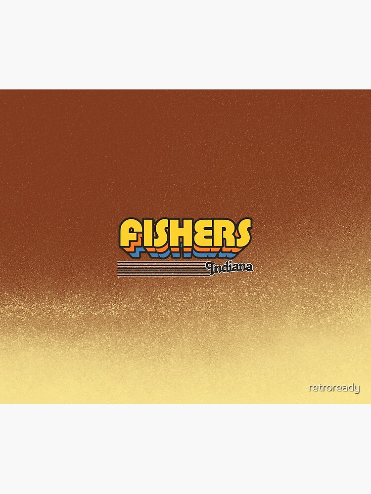 "Fishers, Indiana Retro Stripes" Poster by retroready Redbubble