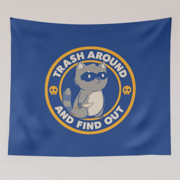 Item preview, Trash Around Raccoon Blue by Tobe Fonseca designed and sold by Tobe Fonseca®.