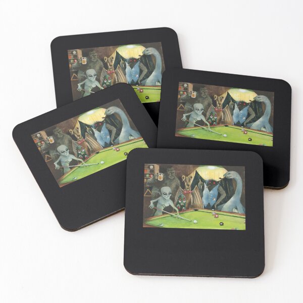 Item preview, Cryptids playing pool  	 designed and sold by wvsazgso22.