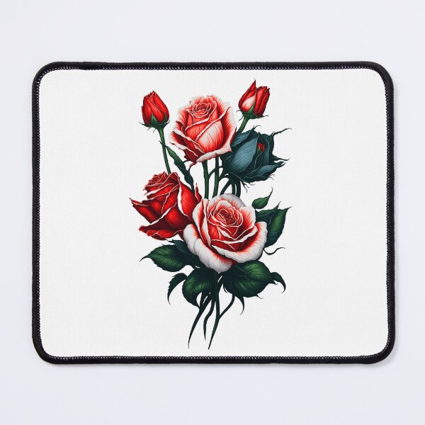 Item preview, Red Rose And Two Tulips Flowers Together designed and sold by Uday24.