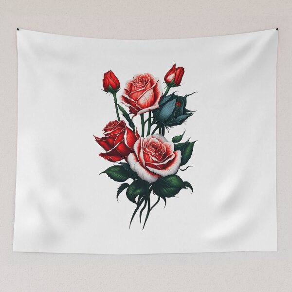 Item preview, Red Rose  And Two Tulips Flowers Together designed and sold by Uday24.