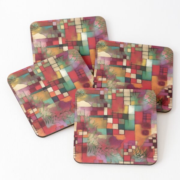 Item preview, Paul Klee Red Surrealism Abstract Geometry Watercolour Pattern designed and sold by Sturdust.