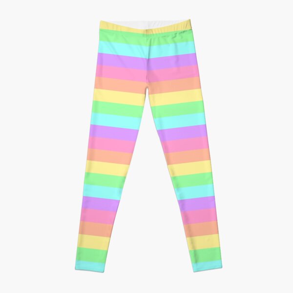 Pastel Rainbow Stripes Leggings
