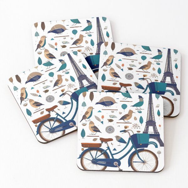 Item preview, Bicycle, tour Eiffel background painting art  designed and sold by Goodyzaa.