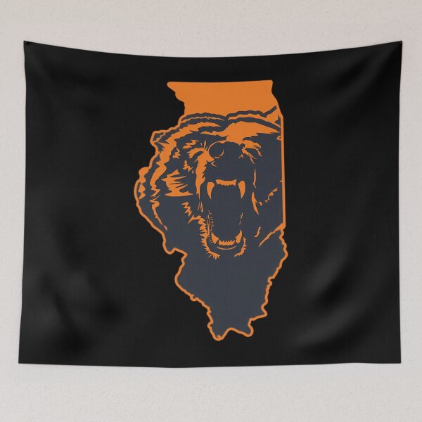 Item preview, Chicago Bears Illinois NFL State Outline  	 designed and sold by uxdbswpg23.