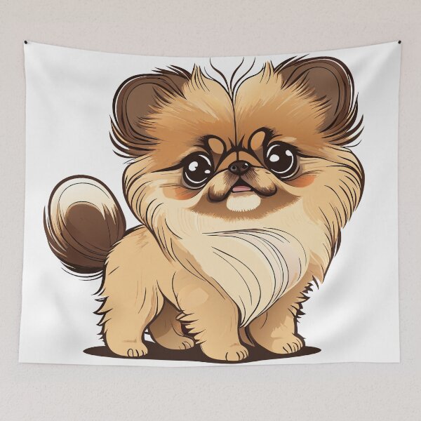 Item preview, Cute Dogs, pekingese, Room Decor, Set of Art Prints, Puppies Art, Art Prints, designed and sold by ArchieDid.
