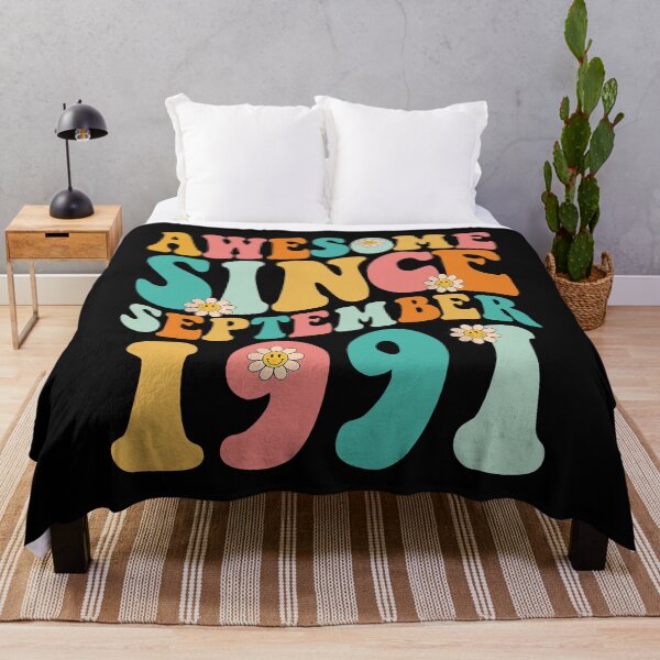 Item preview, Awesome Since September 1991 | Made In 1991 | Retro Groovy Birthday designed and sold by Christina-grich.